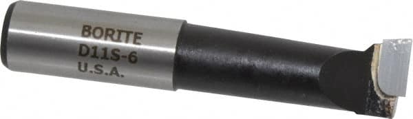 Borite - 11/16" Min Bore Diam, 1-7/8" Max Bore Depth, 5/8 Shank Diam, Boring Bar - Right Hand Cut, Carbide-Tipped, Black Oxide Finish - Exact Tooling