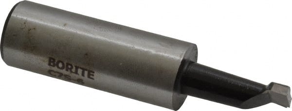 Borite - 7/16" Min Bore Diam, 1-1/8" Max Bore Depth, 3/4 Shank Diam, Boring Bar - Right Hand Cut, Carbide-Tipped, Black Oxide Finish - Exact Tooling