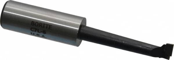 Borite - 7/16" Min Bore Diam, 2-1/4" Max Bore Depth, 3/4 Shank Diam, Boring Bar - Right Hand Cut, Carbide-Tipped, Black Oxide Finish - Exact Tooling