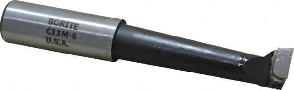 Borite - 11/16" Min Bore Diam, 2-13/16" Max Bore Depth, 3/4 Shank Diam, Boring Bar - Right Hand Cut, Carbide-Tipped, Black Oxide Finish - Exact Tooling