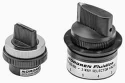 Norgren - 10-32 UNF Selector Valve - 2-Way, 2 Position, 0.03 CV Rate & Rotary Switch Detented - Exact Tooling