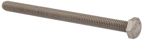 Value Collection - M6x1.00mm Metric Coarse, 80mm Length Under Head Hex Head Cap Screw - Fully Threaded, Grade 316 & Austenitic A4 Stainless Steel, Uncoated, 10mm Hex - Exact Tooling