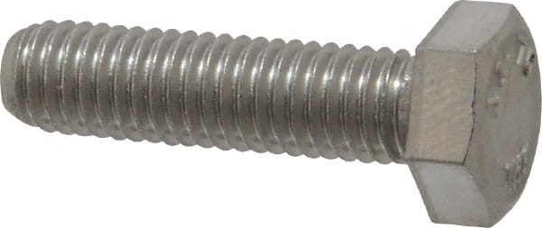 Value Collection - M8x1.25mm Metric Coarse, 30mm Length Under Head Hex Head Cap Screw - Fully Threaded, Grade 316 & Austenitic A4 Stainless Steel, Uncoated, 13mm Hex - Exact Tooling