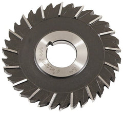 Keo - 4" Blade Diam x 1/4" Blade Thickness, 1" Hole, 32 Teeth, High Speed Steel Side Chip Saw - Staggered Tooth, Arbor Connection, Right Hand Cut, Uncoated - Exact Tooling