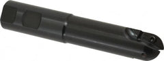Tungaloy - 1" Cut Diam, 0.827" Max Depth of Cut, 1" Shank Diam, 5.53" OAL, Indexable Ball Nose End Mill - 3-1/4" Head Length, Straight Shank, EBP Toolholder, ZPET 100 Insert - Exact Tooling