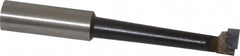 Made in USA - 7/16" Min Bore Diam, 2-1/4" Max Bore Depth, 1/2 Shank Diam, Boring Bar - Right Hand Cut, Carbide-Tipped, Bright Finish - Exact Tooling