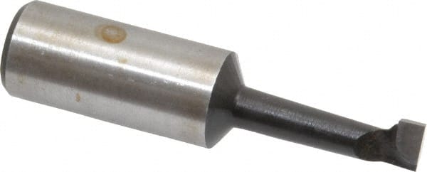 Made in USA - 5/16" Min Bore Diam, 1-1/8" Max Bore Depth, 5/8 Shank Diam, Boring Bar - Right Hand Cut, Carbide-Tipped, Bright Finish - Exact Tooling