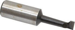 Made in USA - 5/16" Min Bore Diam, 1-1/8" Max Bore Depth, 5/8 Shank Diam, Boring Bar - Right Hand Cut, Carbide-Tipped, Bright Finish - Exact Tooling