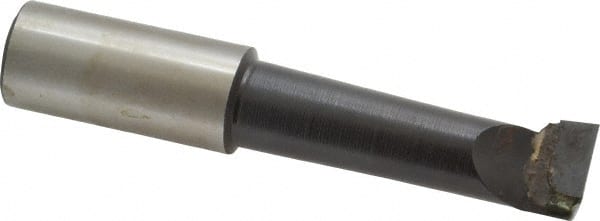 Made in USA - 11/16" Min Bore Diam, 1-7/8" Max Bore Depth, 3/4 Shank Diam, Boring Bar - Right Hand Cut, Carbide-Tipped, Bright Finish - Exact Tooling