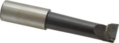 Made in USA - 11/16" Min Bore Diam, 1-7/8" Max Bore Depth, 3/4 Shank Diam, Boring Bar - Right Hand Cut, Carbide-Tipped, Bright Finish - Exact Tooling