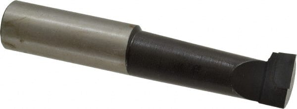 Made in USA - 13/16" Min Bore Diam, 2-1/4" Max Bore Depth, 3/4 Shank Diam, Boring Bar - Right Hand Cut, Carbide-Tipped, Bright Finish - Exact Tooling