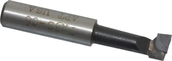 Made in USA - 3/8" Min Bore Diam, 15/16" Max Bore Depth, 3/8 Shank Diam, Boring Bar - Right Hand Cut, Carbide-Tipped, Bright Finish - Exact Tooling