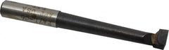Made in USA - 7/16" Min Bore Diam, 2-1/4" Max Bore Depth, 3/8 Shank Diam, Boring Bar - Right Hand Cut, Carbide-Tipped, Bright Finish - Exact Tooling