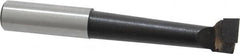 Made in USA - 9/16" Min Bore Diam, 2-1/4" Max Bore Depth, 1/2 Shank Diam, Boring Bar - Right Hand Cut, Carbide-Tipped, Bright Finish - Exact Tooling