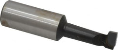 Made in USA - 7/16" Min Bore Diam, 1-1/8" Max Bore Depth, 5/8 Shank Diam, Boring Bar - Right Hand Cut, Carbide-Tipped, Bright Finish - Exact Tooling