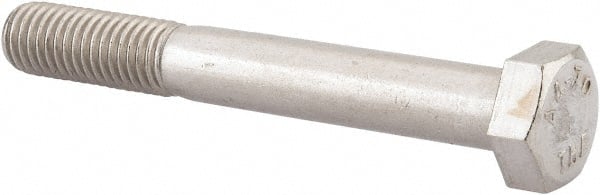 Value Collection - M12x1.75mm Metric Coarse, 90mm Length Under Head Hex Head Cap Screw - Partially Threaded, Grade 316 & Austenitic A4 Stainless Steel, Uncoated, 19mm Hex - Exact Tooling