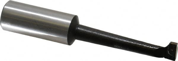 Made in USA - 7/16" Min Bore Diam, 2-1/4" Max Bore Depth, 3/4 Shank Diam, Boring Bar - Right Hand Cut, Carbide-Tipped, Bright Finish - Exact Tooling
