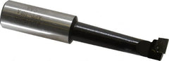 Made in USA - 9/16" Min Bore Diam, 2-1/4" Max Bore Depth, 3/4 Shank Diam, Boring Bar - Right Hand Cut, Carbide-Tipped, Bright Finish - Exact Tooling