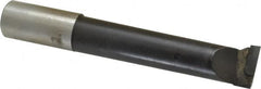 Made in USA - 1-1/16" Min Bore Diam, 4-1/2" Max Bore Depth, 1 Shank Diam, Boring Bar - Right Hand Cut, Carbide-Tipped, Bright Finish - Exact Tooling