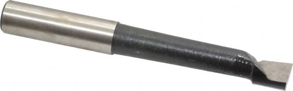 Made in USA - 3/8" Min Bore Diam, 1-7/8" Max Bore Depth, 3/8 Shank Diam, Boring Bar - Right Hand Cut, Cobalt, Bright Finish - Exact Tooling