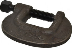 Wilton - Extra Heavy-Duty 1-3/4" Max Opening, 1-3/16" Throat Depth, Forged Steel Standard C-Clamp - 8,750 Lb Capacity, 0" Min Opening, Standard Throat Depth, Cold Drawn Steel Screw - Exact Tooling