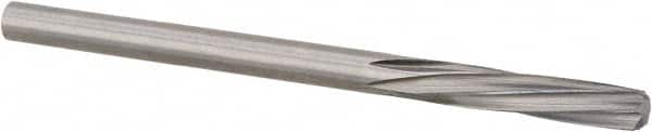 Magafor - 3.5103mm Solid Carbide 6 Flute Chucking Reamer - Spiral Flute, 0.1382" Straight Shank, 19/32" Flute Length, 2-1/4" OAL - Exact Tooling