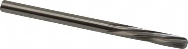 Magafor - 3.5789mm Solid Carbide 6 Flute Chucking Reamer - Spiral Flute, 0.1409" Straight Shank, 19/32" Flute Length, 2-1/4" OAL - Exact Tooling
