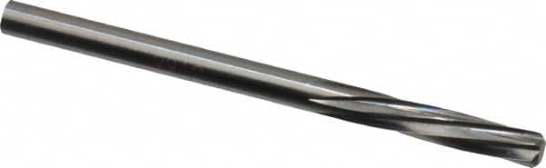 Magafor - #27 Solid Carbide 6 Flute Chucking Reamer - Spiral Flute, 0.1441" Straight Shank, 19/32" Flute Length, 2-1/4" OAL - Exact Tooling
