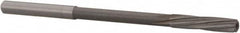 Magafor - #24 Solid Carbide 6 Flute Chucking Reamer - Spiral Flute, 0.158" Straight Shank, 3/4" Flute Length, 2-61/64" OAL - Exact Tooling
