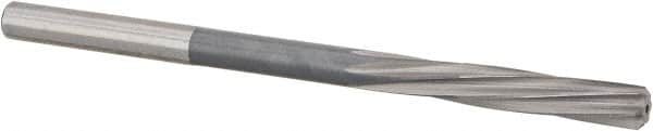 Magafor - 5.65mm Solid Carbide 6 Flute Chucking Reamer - Spiral Flute, 0.216" Straight Shank, 1-1/32" Flute Length, 3-21/32" OAL - Exact Tooling