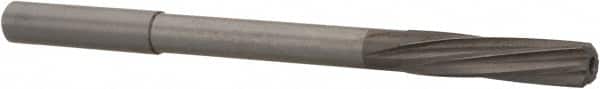 Magafor - 7.7394mm Solid Carbide 6 Flute Chucking Reamer - Spiral Flute, 0.315" Straight Shank, 1-19/64" Flute Length, 4-5/8" OAL - Exact Tooling