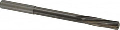 Magafor - 8.7198mm Solid Carbide 6 Flute Chucking Reamer - Spiral Flute, 0.354" Straight Shank, 1-27/64" Flute Length, 4-31/32" OAL - Exact Tooling