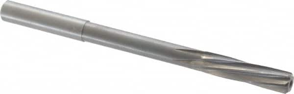 Magafor - 8.73mm Solid Carbide 6 Flute Chucking Reamer - Spiral Flute, 0.354" Straight Shank, 1-27/64" Flute Length, 4-31/32" OAL - Exact Tooling