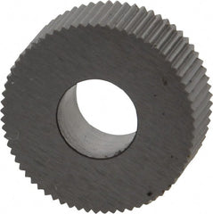 Made in USA - 5/8" Diam, 90° Tooth Angle, 35 TPI, Standard (Shape), Form Type Cobalt Straight Knurl Wheel - 1/4" Face Width, 1/4" Hole, Circular Pitch, Bright Finish, Series GK - Exact Tooling