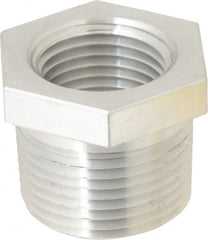 Latrobe Foundry - 3/4 x 1/2" Aluminum Pipe Hex Bushing - 150 psi, M x F End Connection, Grade 356-F - Exact Tooling