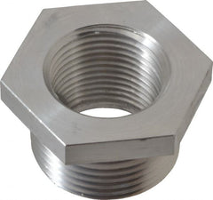 Latrobe Foundry - 1 x 3/4" Aluminum Pipe Hex Bushing - 150 psi, M x F End Connection, Grade 356-F - Exact Tooling