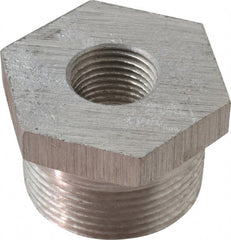 Latrobe Foundry - 1-1/4 x 1/2" Aluminum Pipe Hex Bushing - 150 psi, M x F End Connection, Grade 356-F - Exact Tooling