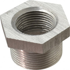 Latrobe Foundry - 1-1/4 x 1" Aluminum Pipe Hex Bushing - 150 psi, M x F End Connection, Grade 356-F - Exact Tooling