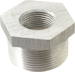 Latrobe Foundry - 1-1/2 x 3/4" Aluminum Pipe Hex Bushing - 150 psi, M x F End Connection, Grade 356-F - Exact Tooling