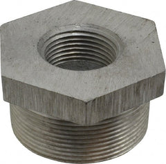 Latrobe Foundry - 2 x 1" Aluminum Pipe Hex Bushing - 150 psi, M x F End Connection, Grade 356-F - Exact Tooling
