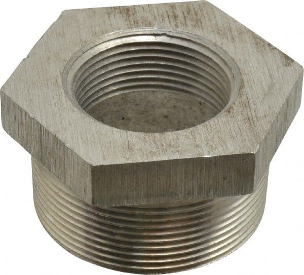 Latrobe Foundry - 2 x 1-1/4" Aluminum Pipe Hex Bushing - 150 psi, M x F End Connection, Grade 356-F - Exact Tooling
