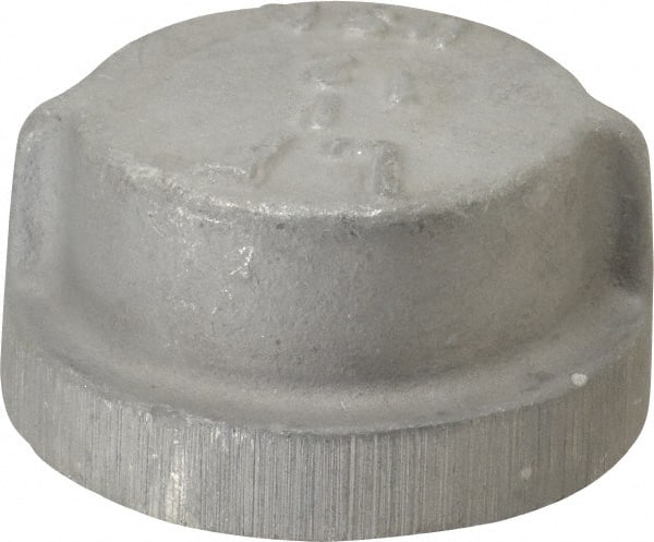 Latrobe Foundry - 1-1/2" Aluminum Pipe End Cap - 150 psi, F End Connection, Grade 356-F - Exact Tooling
