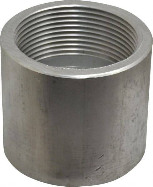 Latrobe Foundry - 2-1/2" Aluminum Pipe Coupling - 150 psi, F End Connection, Grade 6061-T6 - Exact Tooling