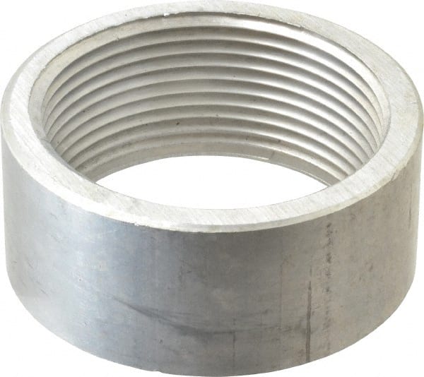 Latrobe Foundry - 2-1/2" Aluminum Pipe Half Coupling - 150 psi, F End Connection, Grade 6061-T6 - Exact Tooling