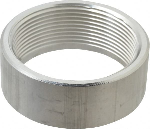 Latrobe Foundry - 3" Aluminum Pipe Half Coupling - 150 psi, F End Connection, Grade 6061-T6 - Exact Tooling