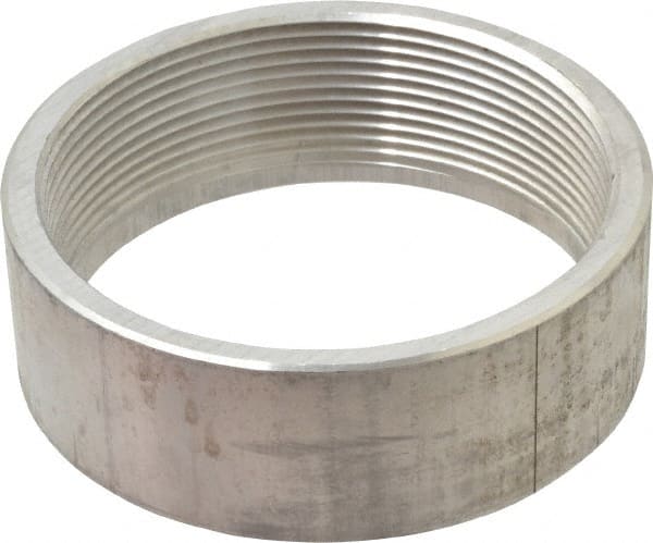 Latrobe Foundry - 4" Aluminum Pipe Half Coupling - 150 psi, F End Connection, Grade 6061-T6 - Exact Tooling