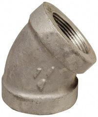 Latrobe Foundry - 3/8" Aluminum Pipe 45° Elbow - 150 psi, F End Connection, Grade 356-F - Exact Tooling