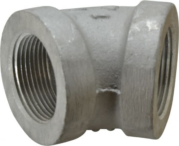 Latrobe Foundry - 1-1/4" Aluminum Pipe 45° Elbow - 150 psi, F End Connection, Grade 356-F - Exact Tooling