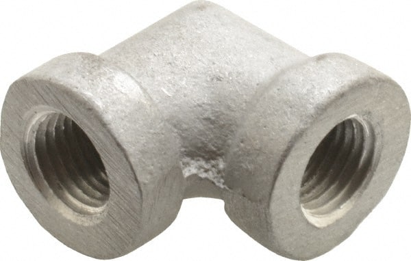 Latrobe Foundry - 1/4" Aluminum Pipe 90° Elbow - 150 psi, F End Connection, Grade 356-F - Exact Tooling