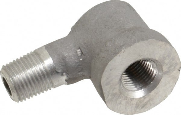 Latrobe Foundry - 1/8" Aluminum Pipe 90° Street Elbow - 150 psi, M x F End Connection, Grade 356-F - Exact Tooling